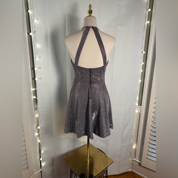 Xtraordinary Silver and Black Fit and Flare Mini Dress - Picture 6 of 12
